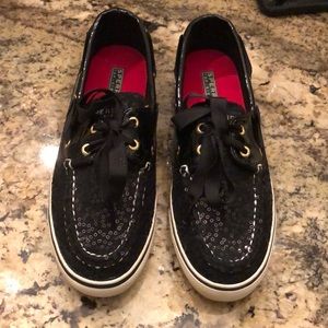Sequin Sperry boat shoe